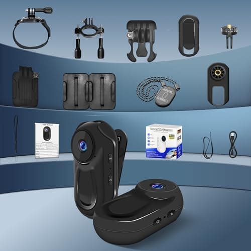 1080P Sports Action Camera, Mini Body Camera with Audio and Video Recording, Wearable Action Body Cam, Portable Recorder with Magnetic Back Clip, Camcorder for Traveling, Pet, Vlogging, Cycling 9