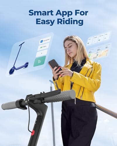 VOLPAM Electric Scooter, 350W/500W Powerful Motor, 8.5"/10" Solid Tires, 19/21Mph, 28/23/21/16 Miles Max Range, Dual Braking 6