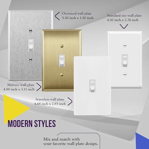ENERLITES 4-Way Toggle Light Switch, Four Way, Side Wiring, Copper Wire Only, Grounding Screw, Residential Grade, 15A 125VAC 60Hz,UL Listed, 84150-W, White 7