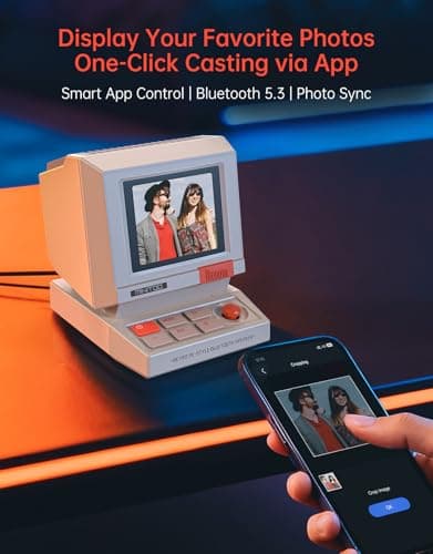 Divoom MiniToo Retro PC-Style Computer Speaker, Smart Pixel Screen with DIY Faces, Bluetooth & USB Audio, Alarm/White Noise Clock, Desk Setup Gift for Bedroom, Office & Gaming 6