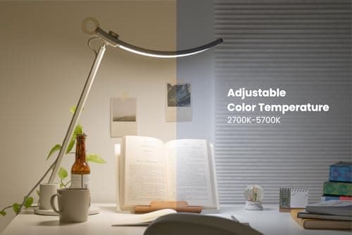 BenQ Genie e-Reading Desk Lamp - Bright Lighting for Small Workspace, Dimmable with 13 Color Modes, Auto-dimming, Eye-Caring Lamp for Home Office, Reading, Study, Craft, Matte Blue 4
