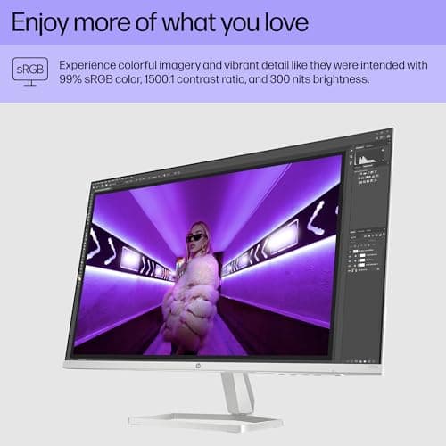 HP Series 5 27 inch FHD Monitor, Full HD Display (1920 x 1080), IPS panel, 99% sRGB, 1500:1 contrast ratio, 300 nits, Eye Ease, 527sw (2024) (Renewed) 3