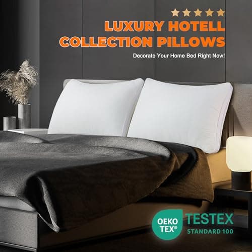 AIAEL Bed Pillows for Sleeping Firm and Soft Queen Size Set of 2, Supportive & Comfortable Down Alternative Pillow, Luxury Hotel Gusseted Pillows for Side and Back Sleepers 6