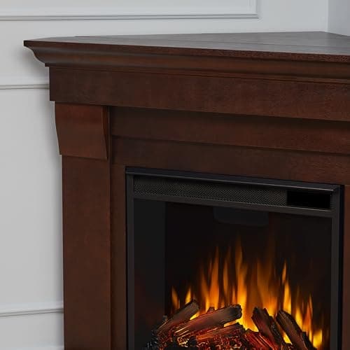 Real Flame Chateau 41" Corner Electric Fireplace with Mantel for Living Room or Bedroom, Replaceable Fireplace Insert Heater, Realistic Log and Flame Effect, Remote Control, Timer. 5