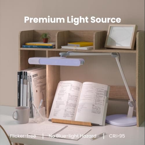 BenQ MindDuo 2 Kids Study Lamp (Purple), Wide & Even Illumination, Auto Dimming, Brightness & Color Adjustment, Presence Detection 6