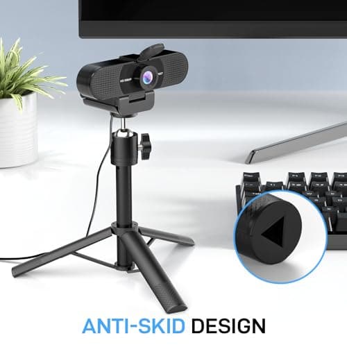 EMEET C960 Webcam with Tripod, 1080P Webcam with Microphone, Adjustable Height Mini Tripod, C960 Web Camera with Privacy Cover, Plug & Play with Stand for Zoom/Skype/YouTube/FaceTime 7