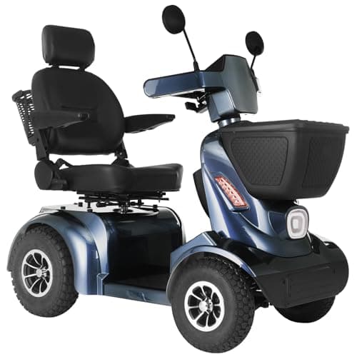 Ecomobi 16-32 Miles Long Range Heavy Duty Mobility Scooter for Adults & Seniors, 500/1000W & 400/500LBS Capacity Power Electric Wheelchair w/Off-Road Absorber,10/13" Tires, Windbreak Plate Design