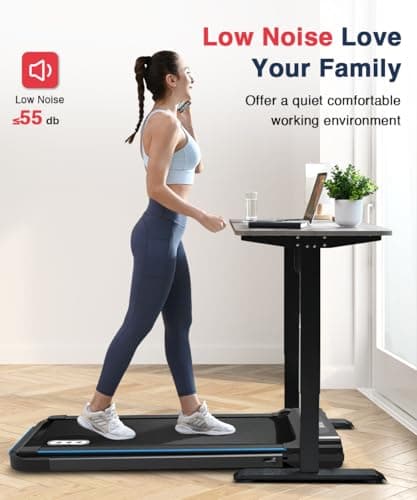 REDLIRO Under Desk Treadmill 2 in 1 Walking Pad, Portable, Folding, Electric, Motorized, Walking and Jogging Machine with Remote Control for Home and Office Workout 7