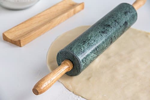 Fox Run Marble Rolling Pin and Base, Green 2.5 x 18 x 3 inches 8