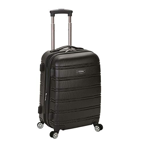 Rockland Melbourne Hardside Expandable Spinner Wheel Luggage, Black, Carry-On 20-Inch