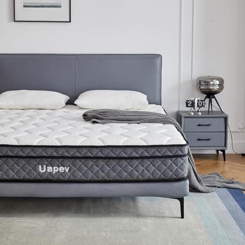 Uapev Queen Mattresses,10 Inch Queen Size Mattress in A Box, Memory Foam Hybrid Mattress with Individual Pocket Spring for Motion Isolation & Strong Edge Support, Stress & Pressure Relief,CertiPUR-US