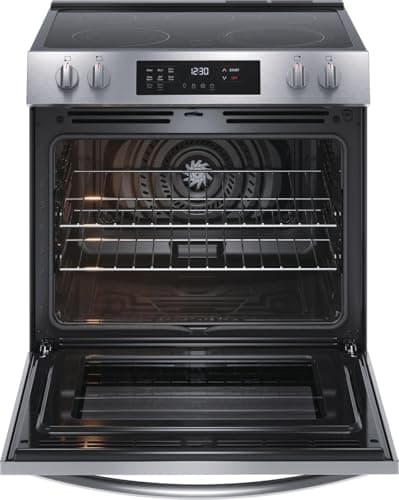 Frigidaire 30 in. 5-Burner Element Slide-in Front Control Self-Cleaning Electric Range with Convection in Stainless Steel 5