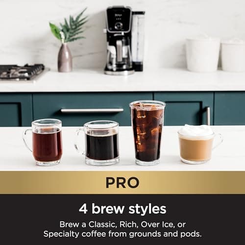 Ninja Drip Coffee Maker With K Cup Combo, DualBrew Pro Specialty Coffee System, Coffee Machine Compatible with K-Cup Pods, 12 Cup Single Serve Coffee Makers with Paper Filter, CFP301 4