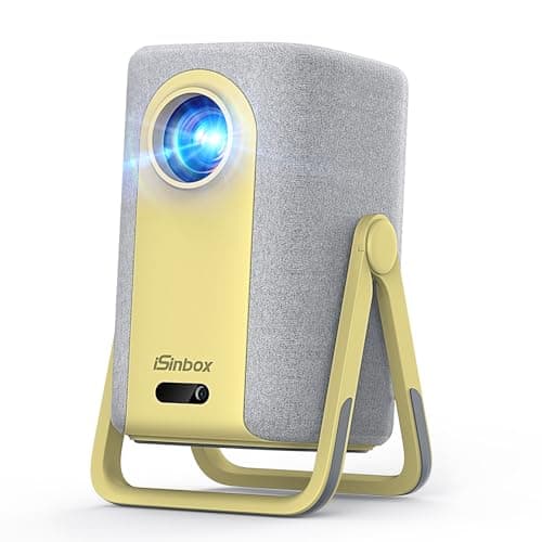 [Short Throw/1000ANSI/Built in Apps] iSinbox 4K Outdoor Projector with WiFi and Bluetooth, Auto Focus Projector with Dual-Mode Stand, Smart Portable Proyector with YouTube/PrimeVideo & Dolby