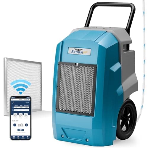 ALORAIR 180 Pints Smart WiFi LGR Commercial Dehumidifier with Pump Drain Hose, 2,300 Sq.Ft Dehumidifier Portable Industrial Dehu with Wheels for Water Damage Restore, Basements, Garages, and Job Sites