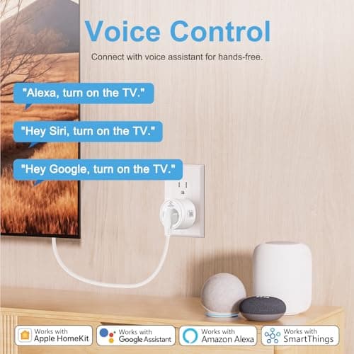 EIGHTREE Matter Smart Plug 𝗛𝗼𝗺𝗲𝗸𝗶𝘁 𝗦𝘂𝗽𝗽𝗼𝗿𝘁𝗲𝗱 𝗛𝘂𝗯 𝗥𝗲𝗾𝘂𝗶𝗿𝗲𝗱, Smart Plugs That Compatible with Alexa & Google Home, WiFi Plug w/Remote Control, Timer & Schedule 2.4GHz Wi-Fi 6