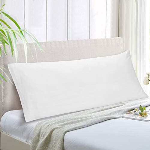 COTTON CRAFT Pillow Protectors - 220 Thread Count - Set of 2 Pure Combed Cotton - Sateen Weave - White - Body Pillow Protector - 21x54 inches - No Zipper - Pillow Not Included 6