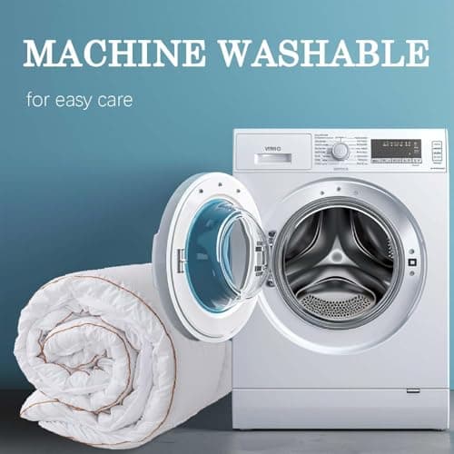 WhatsBedding Memory Foam Mattress Topper 5inch, Soft Egg Crate Mattress Topper with Breathable Cover for Back Pain Relief, CertiPUR-US Certified (White+Bule, Queen) 5