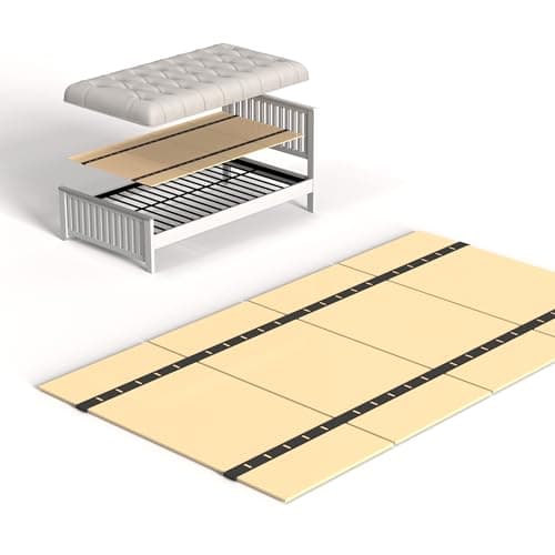BBX-G Heavy Duty Thick Folding Box Spring, Mattress Supporting Wood Floor, Foldable Box Spring, Bed Support Slats, 60"x30"
