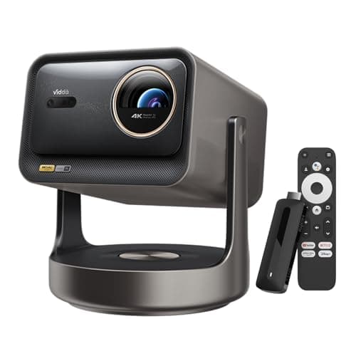 Vidda C3 Ultra 4K Projector Tri-Color Laser 3200 CVIA Lm 0.9~1.5:1 MT9681 8G 128G WiFi 7 Bluetooth 5.4 JßL Speaker, Android CN/EN OS with KD3 Google TV Stick - High Brightness Upgrade Version