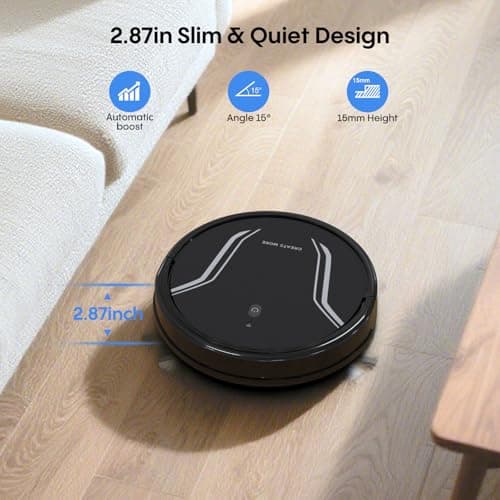 Bagotte Robot Vacuum and Mop Combo, 3-in-1 Robotic Vacuum Cleaner, 5000Pa Strong Suction with Auto Recharging,Tangle Free, Timing Function, App/WiFi/Voice/Remote for Hard Floor and Pet Hair 6