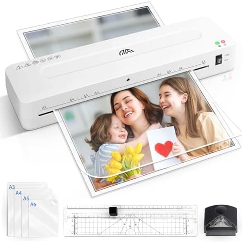 Laminator Machine, A3 Laminating Machine with 15 Laminating Sheets, Cold and Thermal Laminator with Paper Cutter and Corner Rounder, Lamination Machine for Home Office School