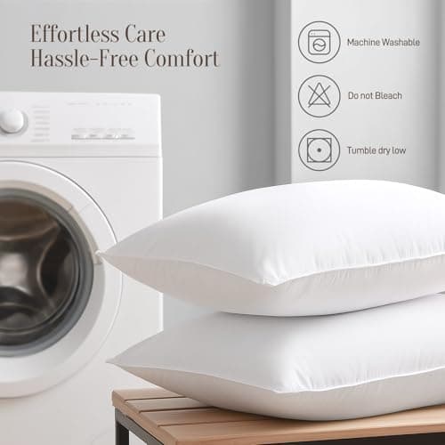 Alkyonos Hypoallergenic Bamboo Viscose Shell, Soft Standard/Queen Size Bed Pillows Set of 2 with Down Alternative Filling, Oeko-Tex Certified, Luxury Hotel Quality for Back, Stomach and Side Sleepers 7