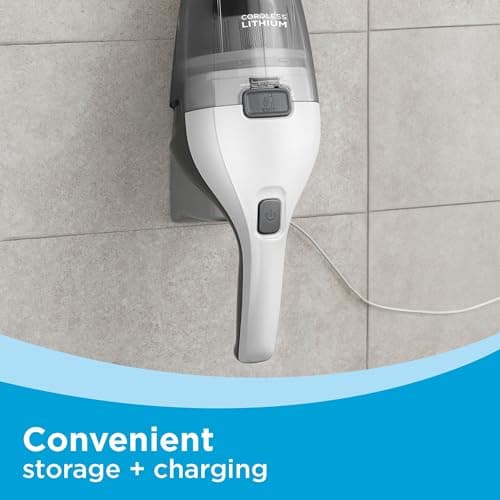 BLACK+DECKER dustbuster Cordless Handheld Vacuum, Portable Car Vacuum Cordless Rechargeable, Wall Mount, Strong Suction QuickClean (HNVC215B10) 8