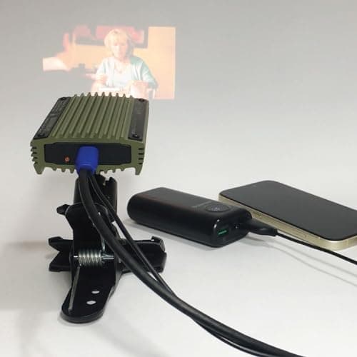 AnyBeam UP" Mini Laser Scanning Camping Projector for iPhone 15,16/Android , Focus-free, 720p, 100" Projection Size, 34 ANSI, 4K Compatible, Auto Keystone, Low Power Consumption, USB-C DisplayPort 8