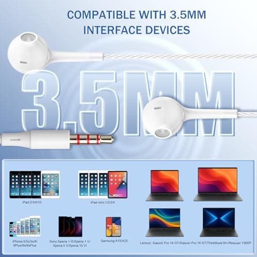 Jogteg Earbuds Headphones with Microphone Pack of 5, Noise Isolating Wired Earbuds, Earphones with Powerful Heavy Bass Stereo, Compatible with Android, Phone, Laptops, MP3 and Other Interfaces (3.5mm) 7