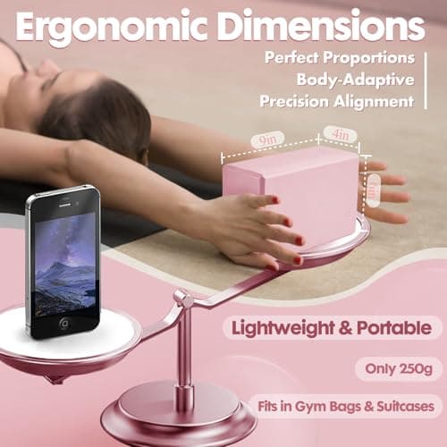 High-Density EVA Yoga Block – Hard & Thick (250g) Block for Yoga, Pilates, Dance Workout – Non-Slip Exercise Brick for Beginners, 9x6x4 Inches (Pink, 9inx6inx4in) 5