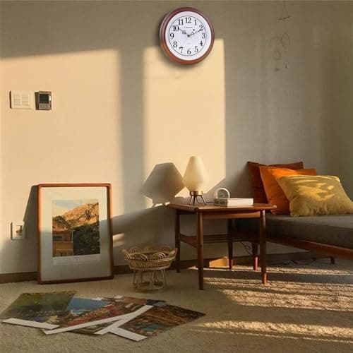 OSTAR Silent Rustic Wall Clock, Battery Operated, Vintage 12 Inch Round Clock, Living Room Bedroom Kitchen Wall Decor 6