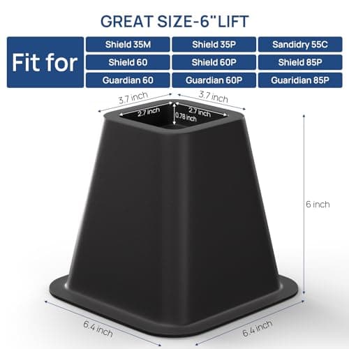 ARGENDON Dehumidifier Riser Kit, 6 Inch Heavy-Duty Universal Dehumidifier Stand for Optimal Drainage, Vibration and Noise Reduction (4 PCS) 5