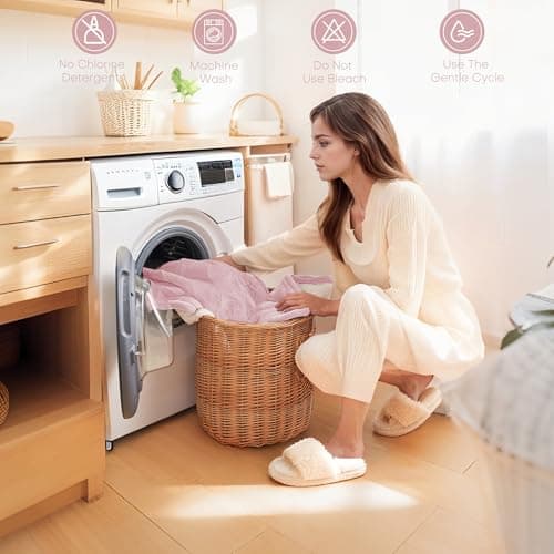 Electric Heated Blanket Full Size 72"x84" - Flannel & Sherpa Fabric Dual-Sided, 9 Heat Settings & 1-10 Hours Auto Off, Soft & Cozy Warming Throw for Home, Office, or Bed, Machine Washable, Light Pink 5