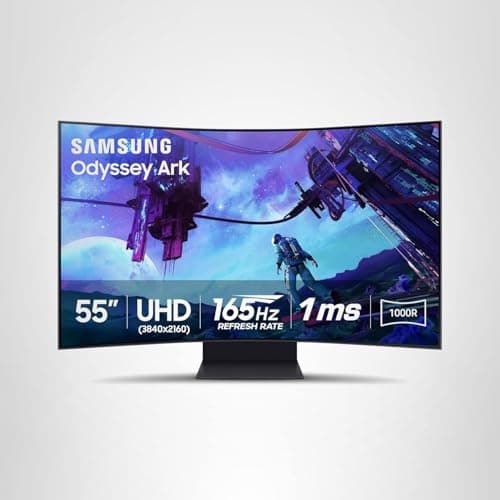 Samsung 55" Odyssey Ark 2nd Gen 4K UHD 1000R Curved Gaming Monitor, 165Hz, 1ms, 4 Input Multi View, Quantum Mini-LED, AMD FreeSync Premium Pro, HDR 10+, Height Adjustable Screen, LS55CG970NNXGO 26