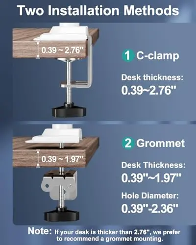 Single Monitor Mount Arm, VESA Desk Mount Stand for 13-32 inch Computer Screen up to 22 lbs, Adjustable Height Tall Monitor Arm with Tilt Swivel Rotation, VESA 75 100mm, White, Freelift 7