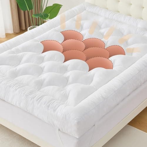 WhatsBedding 5 Inch Memory Foam Mattress Topper King Size, 78x80 in