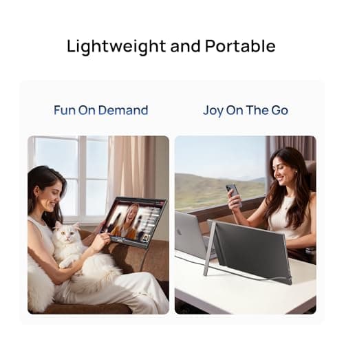 ARZOPA 17.3" Portable Monitor, 1080P FHD 103% sRGB IPS Gaming Monitor Laptop Monitor with Built-in Kickstand HDMI USB C External Screen for PC Mac Phone Xbox PS5 - A1M 6