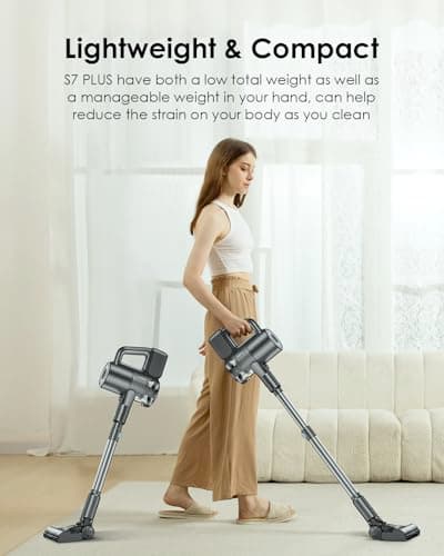 Cordless Vacuum Cleaner, 40Kpa Lightweight Stick Vacuum with 40 mins Runtime, Self-Standing Stick Vacuum Cleaners for Home, Rechargeable Cordless Vacuum for Hard Floors, Carpet and Pet Hair 7