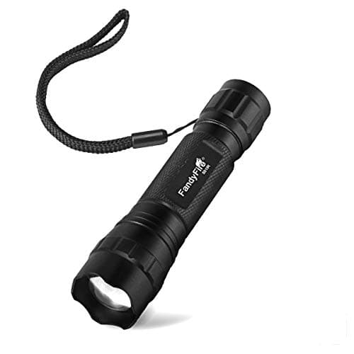 FandyFire 940nm IR Flashlight Illuminator Infrared Light Night Vision Adjustable Focus LED Flashlight Torch for Hunting (Not Included Battery)