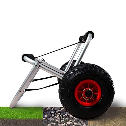 MorTime 27" Heavy Duty Kayak Cart, Universal Kayak Carrier for Floats, Kayak Tote Trolley Transport for Carrying Canoes 5