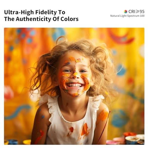 CRLIVOING Full Spectrum LED Desk Lamp, Sun Lamp 15W Eye-Caring Table Light with CRI≥95, Flicker-Free, Low Blue Light, 2700K-6500K, Stepless Dimming, 360° Arm, Clamp Base for Office & Study 7