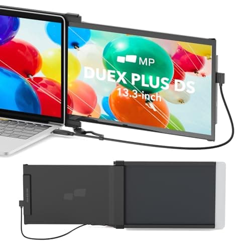 Duex Plus DS Laptop Screen Extender,13.3" FHD 1080P IPS Laptop Monitor Extender,USB Type-C/HDMI Plug and Play Portable Monitor for 13"-14.5" Laptops,Support Windows/Mac/Android/Switch Compatible