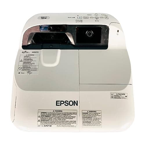 Epson BrightLink 595Wi WXGA 3300 ANSI Interactive Projector 3LCD Ultra Short Throw HDMI, Bundle: Remote Control, HDMI Cable, Power Cable (Renewed)