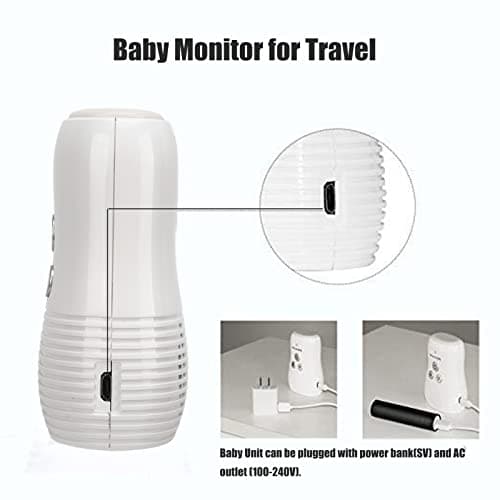 Audio Baby Monitor, 2.4GHz Two Way Talk Smart Baby Monitor, Night Light Audio Monitor for Baby Care, Noise Detection, 20 Hours Standby Time 6
