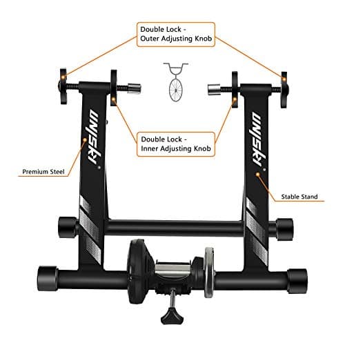 Unisky Bike Trainer Stand Indoor Bicycle Stand with Noise Reduction Magnetic Stationary Stand fits for 26-28inch, 700C Wheel 7