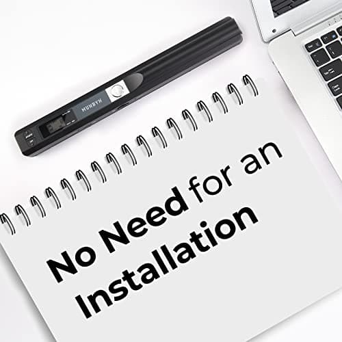 MUNBYN Portable Scanner, 900 DPI Photo Scanner for A4 Documents & Pictures, Wand Reader with 16G SD Card, Flat Scanning, USB Transfer to PC/Laptop, No Driver Required (Black) 5