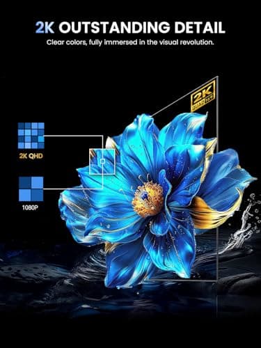 UPERFECT 24.5" 2K Portable Monitor, 165Hz Gaming Monitor, 1ms FreeSync HDR IPS Large Mobile Screen, Built-in 180° Adjustable Stand/VESA, USB-C HDMI Second Screen for Laptop, Phone, Game Console 5