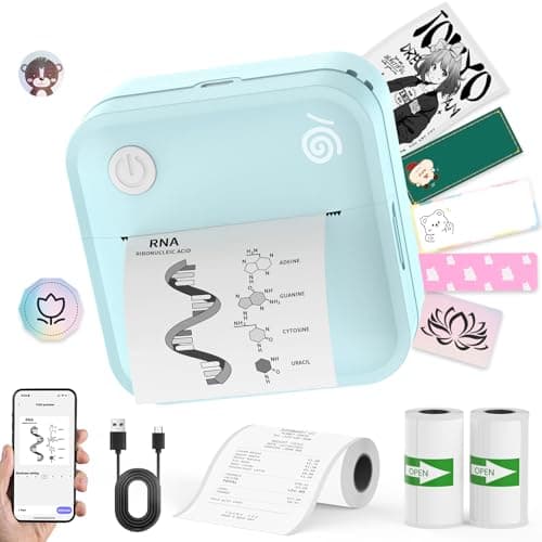 lopevi Label Maker Machine - Portable Bluetooth Mini Label Printer - Smartphone Handheld Thermal Sticker Small Labeler Multiple Templates Font Icon Inkless Custom Label for Home Kids School Items
