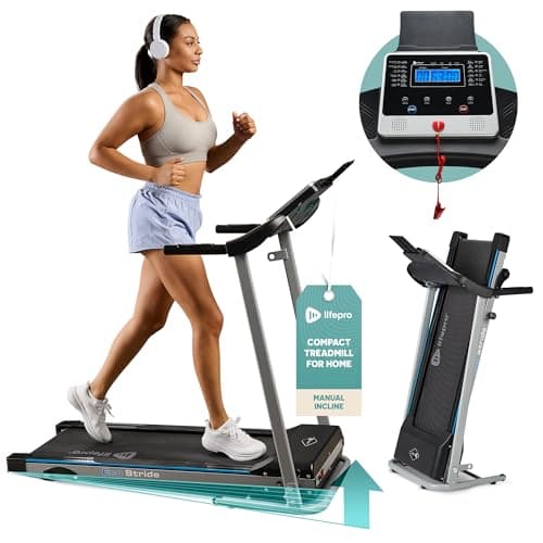 LifePro Foldable Treadmill for Home, Compact Electric Space Saver with Incline Folding Treadmill for Walking, Jogging, Running (0.6-6.3 MPH), Portable and Convenient for Home Use